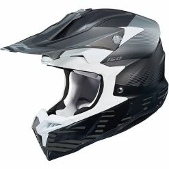 Cross Enduro HJC Motorradhelm I50 Fury MC5SF Schwarz Weiß