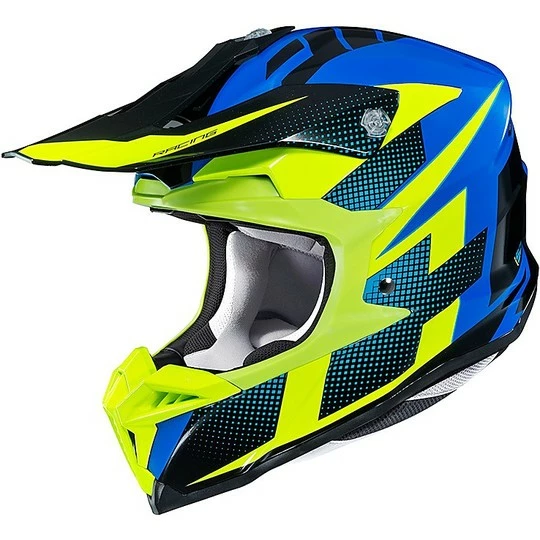 Cross Enduro Motorradhelm HJC I50 Argos MC23 Gelb Blau 3 Cross Enduro Motorradhelm HJC I50 Argos MC23 Gelb Blau