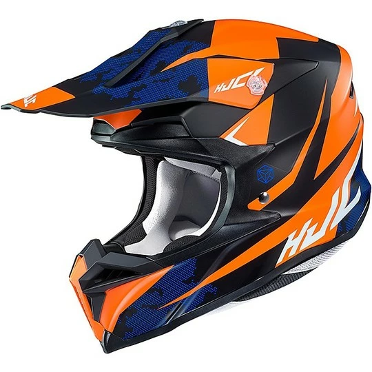 Cross Enduro Motorradhelm HJC I50 Tona MC7SF Orange Blau 3 Cross Enduro Motorradhelm HJC I50 Tona MC7SF Orange Blau