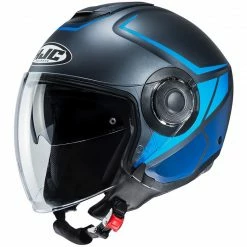 Doppelvisier Jet Helm HJC I40 CAMET MC2SF Schwarz Blau