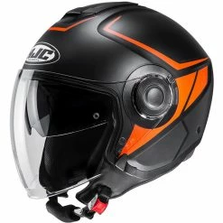 Doppelvisier Jet Helm HJC I40 CAMET MC7SF Schwarz Orange