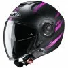Doppelvisier Motorradhelm HJC I40 REMI MC8SF Schwarz Pink Opak