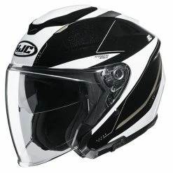 Doppelvisier Motorradhelm Jet HJC I30 SLIGHT MC9 Schwarz Weiß