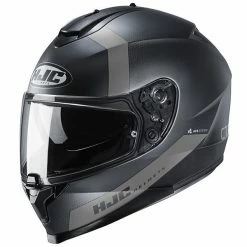 Full Face Doppelvisier Motorradhelm HJC C70 EURA MC5SF Schwarz Matt Grau