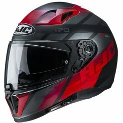 Full Face Doppelvisier Motorradhelm HJC I70 REDEN MC5 Schwarz Rot Matt