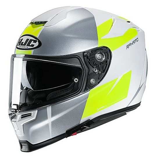 Full Face Motorradhelm HJC Fiber RPHA 70 TERIKA MC4HSF Weiß Gelb Grau 3 Full Face Motorradhelm HJC Fiber RPHA 70 TERIKA MC4HSF Weiß Gelb Grau