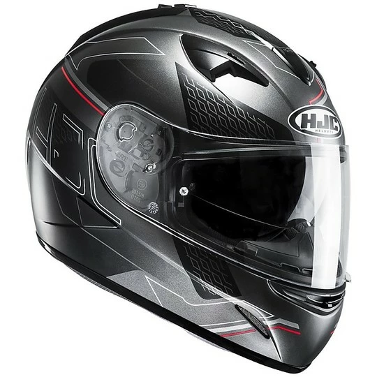 HJC Helm Moto Integral TR-1 Cetus MC1SF Black Titanium Red 3 HJC Helm Moto Integral TR-1 Cetus MC1SF Black Titanium Red