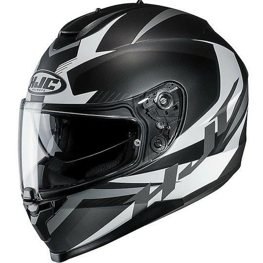 Integral Motorrad Helm HJC C70 Doppel Visier Troky MC5SF Schwarz Grau 3 Integral Motorrad Helm HJC C70 Doppel Visier Troky MC5SF Schwarz Grau