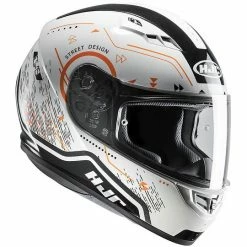 Integral Motorrad-Sturzhelm HJC CS-15 Safa MC7 Schwarz Weiß Orange