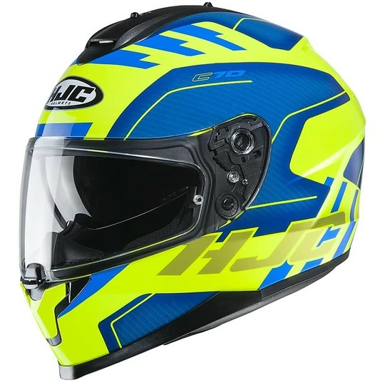 Integralhelm Doppelvisier Motorrad HJC C70 KORO MC3H Gelb Fluo Blau 3 Integralhelm Doppelvisier Motorrad HJC C70 KORO MC3H Gelb Fluo Blau