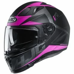 Integralhelm Doppelvisier Motorrad HJC I70 ELUMA MC8SF Schwarz Rosa Matt