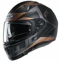 Integralhelm Doppelvisier Motorrad HJC I70 ELUMA MC9SF Schwarz Gold Matt