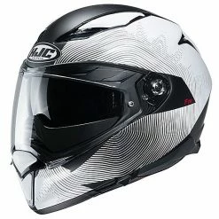 Integralhelm Fiber Doppelvisier Motorrad HJC F70 SAMOS MC10SF Weiß Schwarz Matt
