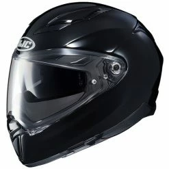 Integralhelm Fiber Double Visor Motorrad HJC F70 Metall Schwarz Glanz