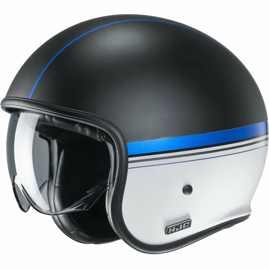 Jet Custom Helm Aus Fiber HJC V30 EQUINOX Mc2Sf Schwarz Weiß Blau Matt 3 Jet Custom Helm Aus Fiber HJC V30 EQUINOX Mc2Sf Schwarz Weiß Blau Matt