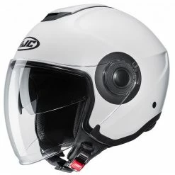 Jet Helm Doppelvisier Motorrad HJC I40 Semi Opaque Weiß