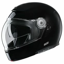 Modularer Fiberhelm Im Vintage Style Motorrad HJC V90 Solid Black