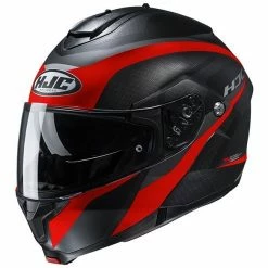 Modularer Motorradhelm HJC C91 TALY Matt Schwarz Rot