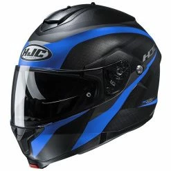 Modularer Motorradhelm HJC C91 TALY MC2SF Matt Schwarz Blau