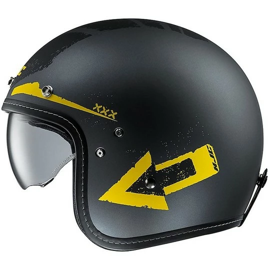 Motorrad-Sturzhelm HJC Jet FG-70S Fiber Tales MC-3F Schwarz Gelb 4 Motorrad-Sturzhelm HJC Jet FG-70S Fiber Tales MC-3F Schwarz Gelb – Bild 2