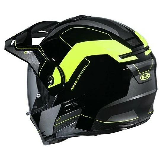 Touring Modularer Motorradhelm HJC C80 ROX MC4H Schwarz Gelb Fluo 5 Touring Modularer Motorradhelm HJC C80 ROX MC4H Schwarz Gelb Fluo – Bild 3