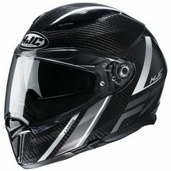 Vollcarbon Motorradhelm HJC F70 Carbon ESTON MC5 Grau