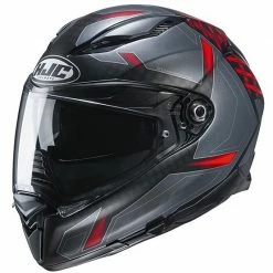Vollgesichts-Motorradhelm Aus Faser HJC F70 DEVER MC1SF Matt Schwarz Rot