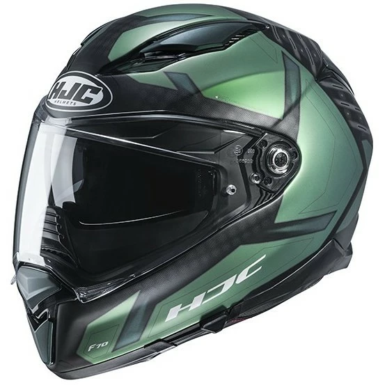 Vollgesichts-Motorradhelm Aus Faser HJC F70 DEVER MC4SF Schwarz Grün Matt 3 Vollgesichts-Motorradhelm Aus Faser HJC F70 DEVER MC4SF Schwarz Grün Matt