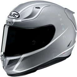 Vollgesichts-Motorradhelm Aus Faser HJC RPHA 11 JARBAN MC10SF Mattgrau