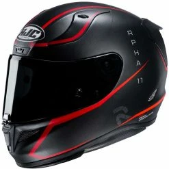 Vollgesichts-Motorradhelm Aus Faser HJC RPHA 11 JARBAN MC1SF Schwarz Rot Matt