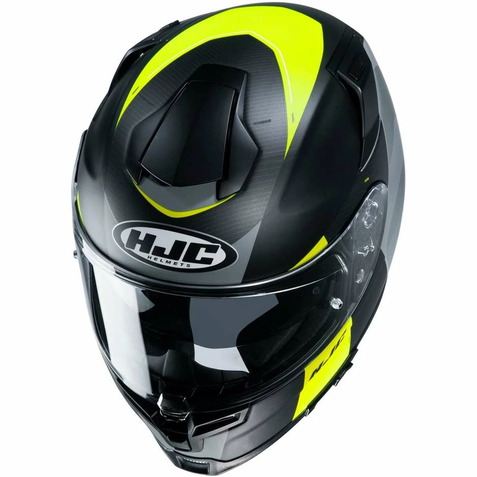 Vollgesichts-Motorradhelm Aus HJC-Faser RPHA 70 WODY MC4HSF Schwarz Grau Gelb Matt 4 Vollgesichts-Motorradhelm Aus HJC-Faser RPHA 70 WODY MC4HSF Schwarz Grau Gelb Matt – Bild 2