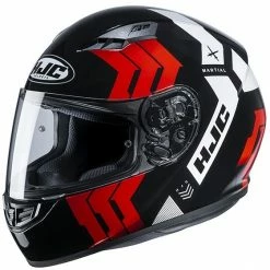 Vollgesichts-Motorradhelm HJC CS-15 MARTIAL MC1 Schwarz Rot