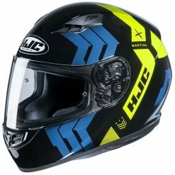Vollgesichts-Motorradhelm HJC CS-15 MARTIAL MC4H Schwarz Blau Gelb