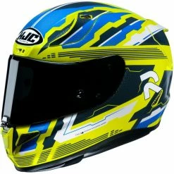 Vollgesichts-Motorradhelm HJC RPHA 11 STOBON MC4H Gelb Fluo