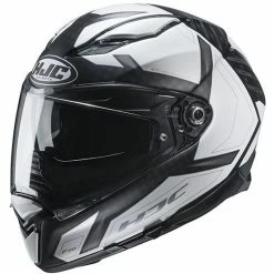 Vollgesichtsmotorradhelm HJC F70 DEVER MC5SF Schwarz Matt Weiß